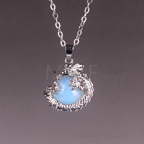 Opalite Round Ball Pendants PW-WG4D222-01-1