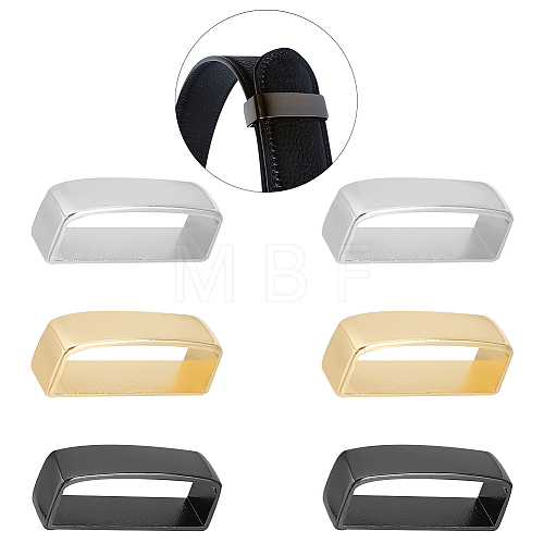 6Pcs 6 Style Zinc Alloy Loop Keepers FIND-WR0008-16-1