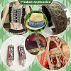Ethnic Embroidered Polyester Sequins Trim Ribbon OCOR-WH0070-136B-5