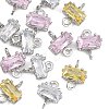 SHEGRACE Brass Pave Cubic Zirconia Rectangle Connector Charms XGRQ2O694-438P-1
