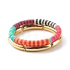 Chunky Curved Tube Beads Stretch Bracelets Set BJEW-JB07441-1