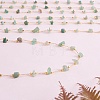 Natural Green Aventurine Chips Beaded Chains CHC-SZ0001-62I-4