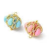 Dyed Natural Malaysia Jade & Synthetic Imperial Jasper & Glass Seed Beaded Pendants PALLOY-MZ01365-2