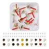 20Pcs 10 Style Alloy Enamel Stud Earring Findings FIND-EL0001-03-1