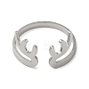 Non-Tarnish 304 Stainless Steel Cuff Rings RJEW-G299-03P-2