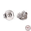 Rhodium Plated 925 Sterling Silver Ear Nuts X-STER-K167-041P-1