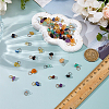 84Pcs 21 Styles Natural Garnet & Red Aventurine & Aquamarine & Citrine & Green Aventurine & Lapis Lazuli & Amethyst Chip Charms PALLOY-FH00142-4