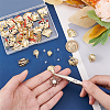  ® 36Pcs 6 Style Alloy Stud Earring Findings Sets PALLOY-PH0002-16-3