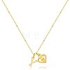 Brass Initial and Heart Pendant Necklaces for Women FS-WG01F32-25-1