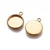 Brass Pendant Cabochon Settings X-KK-WH0033-04G-1