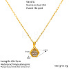 304 Stainless Steel Crystal Rhinestone Pendant Necklaces for Women WG594E0-03-1