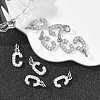 SHEGRACE Brass Micro Pave Clear Cubic Zirconia Pendants XGRQ29016-394P-C-4