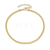 Brass Curb Chain Anklets AJEW-AN00582-1