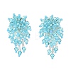 Glass Seed Braided Beaded Flower Stud Earrings EJEW-MZ00736-4