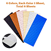 6Pcs 6 Colors Self Adhesive Acrylic Cabochons DIY-FH0005-13-3