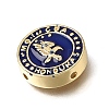 Brass with Blue Enamel Beads KK-CBAA632-22G-2