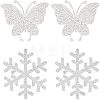 Snowflake Shape Glass Rhinestone Car Stickers RB-WH0002-02-1