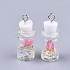 Glass Bottle Pendant Decorations GLAA-S181-05H-2