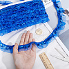 Polyester Ruffled Elastic Lace Trim OCOR-WH0070-314-3