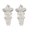 304 Stainless Steel Flower Stud Earrings for Women LS-EJEW-U020-17P-1