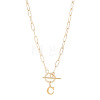304 Stainless Steel Letter Pendant Necklaces NJEW-LP0001-52C-G-1