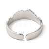 Non-Tarnish 304 Stainless Steel Mountain Open Cuff Ring for Women LS-RJEW-E063-09P-3