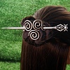 Antique Silver Viking Hair Sticks Hair Pin PW-WG2F806-20-1