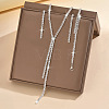 Alloy Rhinestone Tassels Chain Necklaces & Stud Earrings & Chain Bracelets Sets FS-WGCC11C-02-2