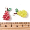 AB Color Plated Glass Pendants PALLOY-MZ01328-3