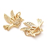 Brass Micro Pave Black Cubic Zirconia Pendants CU-E003-18G-21-2