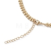 Ion Plating(IP) 304 Stainless Steel Cobs Chain Necklace for Men Women STAS-B039-09G-3