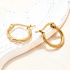 304 Stainless Steel Hoop Earrings X-EJEW-D195-G-2