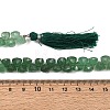 Top Drilled Faceted Triangle Natural Green Strawberry Quartz Beads Strands GG-NH0010-D01-01-3