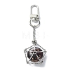 Stainless Steel Empty Pouch Stone Holder for Keychain KEYC-TA00029-02-2