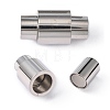 Smooth 304 Stainless Steel Magnetic Clasps with Glue-in Ends STAS-H048-4-1