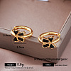 304 Stainless Steel Rhinestone Hoop Earrings for Women KH4016-5-1