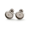 201 Stainless Steel Stud Earrings Findings STAS-O004-07A-P-2