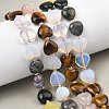 Gradient Color Opalite & Natural Ferruginous Quartz & Tiger Eye & Moss Agate & Lemon Jade Beads Strands G-B185-A03-2