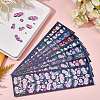 CRASPIRE 10 Sheets 10 Colors Colorful 3D Rose Laser Flash Stickers DIY-CP0006-66-4