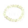 Dyed Natural Selenite Round Beaded Stretch Bracelets for Women G-U005-02K-4