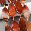 Natural Banded Agate Beads Strands G-F825-A01-01A-1
