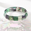 Square Natural Dragon Veins Agate(Dyed & Heated) Beaded Stretch Bracelets for Women Men GG-CBA9ACE-B16-2