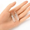 2Pcs Natural Quartz Crystal Double Terminated Pointed Pendants G-YW0002-05F-4