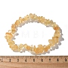 Chips Natural Citrine(Dyed & Heated) Beaded Stretch Bracelets BJEW-JB01826-08-5