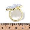 Natural Blue Lace Agate Faceted Adjustable Finger Rings for Women RJEW-A092-01G-09-5