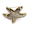Starfish Rhinestone Brooches JEWB-S030-02-2