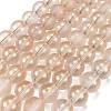 Frosted Transparent Glass Bead Strands X1-GLAA-P065-8mm-05-2