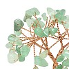 Natural Green Aventurine Chips Tree of Life Decorations with Cat Display Decorations DJEW-K025-03E-3