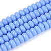 Opaque Spray Painted Glass Beads GLAA-ZX008-4mm-18W-1
