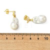Brass Micro Pave Cubic Zirconia Stud Dangle Earrings for Women EJEW-JE07279-01-5